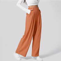 Montana - Bequeme Hose mit weitem Bein – Orange