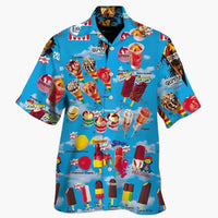 Aloha™ | Sommerhemd mit Eis-Druck – Blau