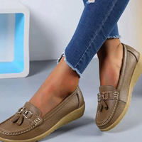 Damen Quaste Slip Auf Halbschuhe | Lässig – Braun