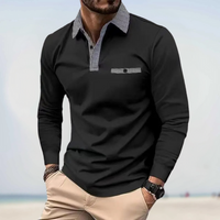 THORSTEN - POLO LANGARM SHIRTS – Schwarz