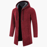 Malte | Herrenjacke Mit Kapuze Und Wattiertem Fleece – Wein