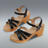 Zephira | Modische Gladiator-Sandalen mit High Heels für den Sommer – Schwarz