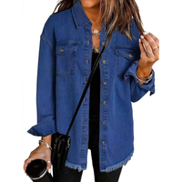 Tahlira - Locker geschnittene Jacke – Marine