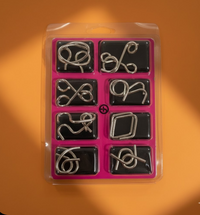 LogicCraft | Kreatives Metallpuzzle-Spielzeug zur Förderung kognitiver Fähigkeiten – Rosa