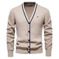 Sam - Elegante Strickjacken für Herren – Beige