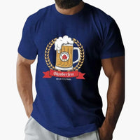 Oktoberfest 2025 Motiv T-Shirt für Herren – Blau