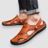 Ella | Hochwertige Weiche Ledersandalen – Braun