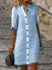 Sanya - Elegantes Sommerkleid – Blau