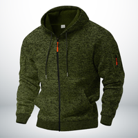 Mila | Fleecejacke Herren modern & trendy – Olivgrün