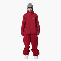 Zweiteiliges Skianzug Set für Unisex – Rot