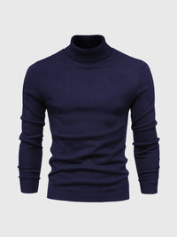 Rollkragen Pullover Herren Baumwolle | Elegant & Bequem – Dunkelblau