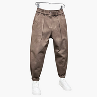 Raphael | Elegante melierte Hose – Kaffee