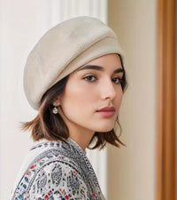 Fränzi - Elegante Kappe – Creme weiß