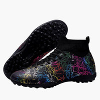 Fußball schuhe für Herren mit dynamischem Design und Traktionssohle – Schwarz