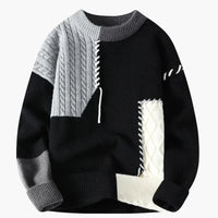 RÉVE | Patchwork-Pullover – Schwarz