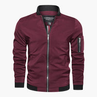 Herren jacke mit Frontreißverschluss und Ärmeltasche – Rot