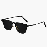Damen Sonnenbrille mit eckiger Titanfassung und Polarisierung – Schwarz