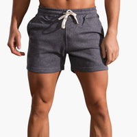 Herren Shorts mit Gummibund und Kordelzug für den Sommer – Dunkelgrau