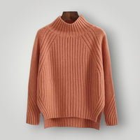 Damen Strickpullover | Moderner, lässiger Pullover mit Komfort – Orange