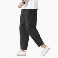 Liam | Urban verkürzte Hose – Schwarz