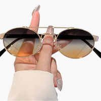 Damen Sonnenbrille mit ovalen Gläsern und UV-Schutz – Mondnacht