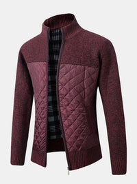 Aries | Moderne und stilvolle Jacke für Herren mit Stehkragen und Seitentaschen – Bourgogne