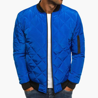 Florian | Bomberjacke mit Rautenmuster – Blau