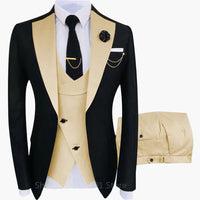Herren Anzug mit Weste und langärmligem Sakko – Beige