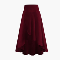 Plisseerock Damen - Eleganter Midirock mit Falten-Design – Bordeaux