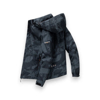 Wasserdichte Skijacke mit geometrischem Muster – Grau