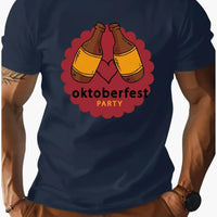Bedrucktes T-Shirt für Herren - Oktoberfest 2025 – Marine