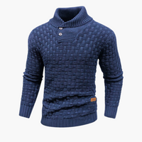 Gustav | Gemütlicher Strickpullover – Blau