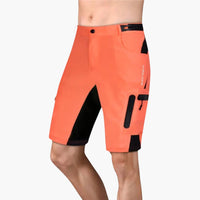 Reißverschlusstaschen Wander-Shorts für Herren – Orange