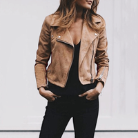 Bikerjacke Damen Kurz | für Frühling und Herbst – Khaki