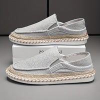 Tyson – Küsten Weave Slip Auf Schuhe – Grau