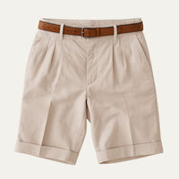 Oliver | Aufgeschlagener Saum Knielang Chinoshorts – Beige