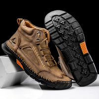 St. Moritz Leder High Top Schuhe – Sandsturm Braun