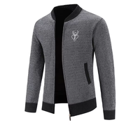 Lasenna | Stilvolle Herrenstrickjacke mit Reißverschluss – Grau