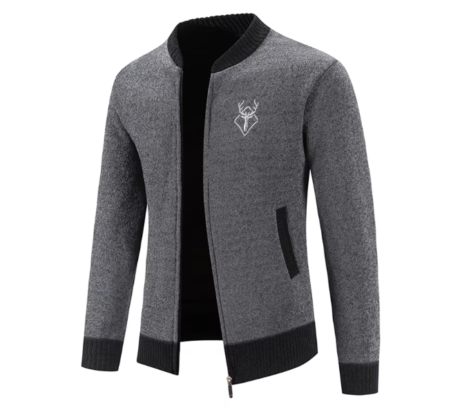 Lasenna | Stilvolle Herrenstrickjacke mit Reißverschluss