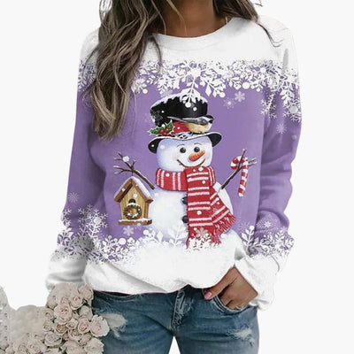 Denise - Schneemann Weihnachts-Pullover