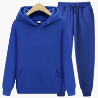 Herren Jogginganzug mit Kapuzenpullover und Bündchenhose – Blau