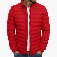 Leichte Steppjacke mit Reißverschluss - Herren Übergangsjacke – Rot