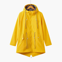 Hooded Trenchcoat für Damen – Gelb