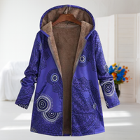 Léa - Eleganter Mid-Season Mantel – Blau-Lila