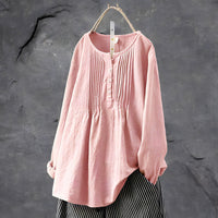OTTILIE - BLUSE TUNIKA HANDGEFERTIGT – Rosa