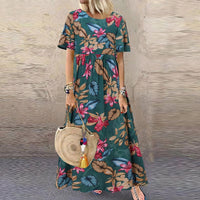Bonnie - Florales Maxikleid für Frauen – Grün