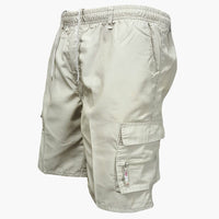 Herren Cargo Shorts mit Taschen und Kordelzug für Sommer – Beige