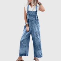 Yuna - Jumpsuit mit Vintage-Waschung – Blau