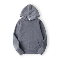 Basic Hoodie für Damen mit Kapuze und Kordelzug einfarbig – Dunkelgrau