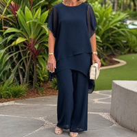 Jessenia - Set aus Lagenlook-Tunika und Hose – Marine